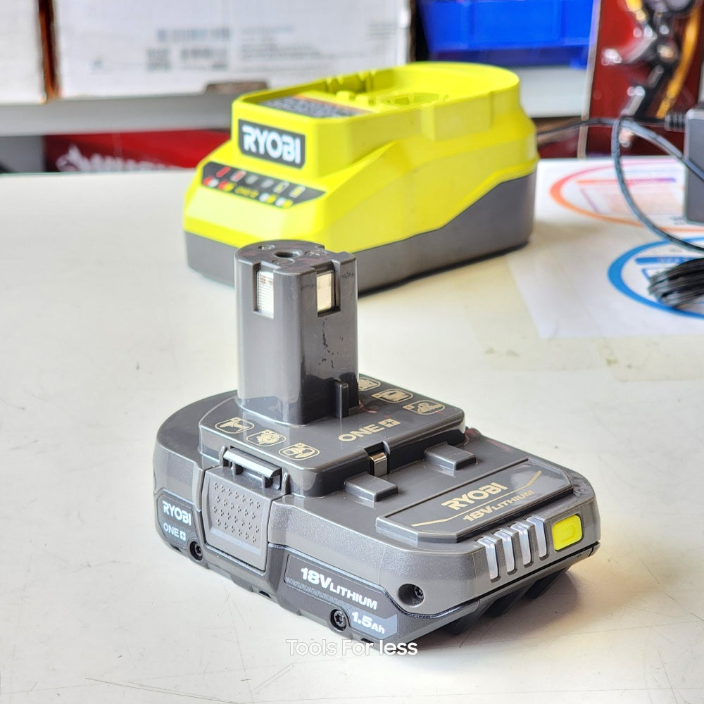 ONE + 18V Lithium-ion 2.0Ah Compact Battery and charger