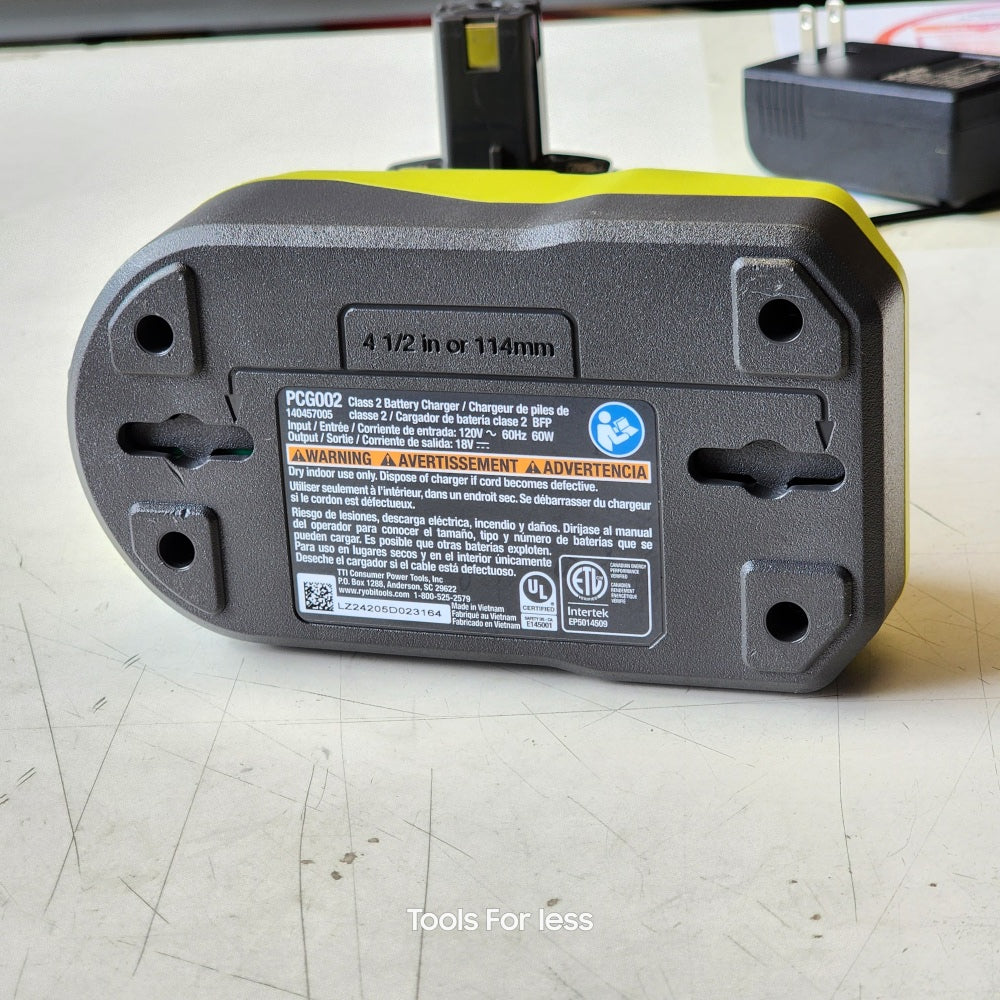 ONE + 18V Lithium-ion 2.0Ah Compact Battery and charger