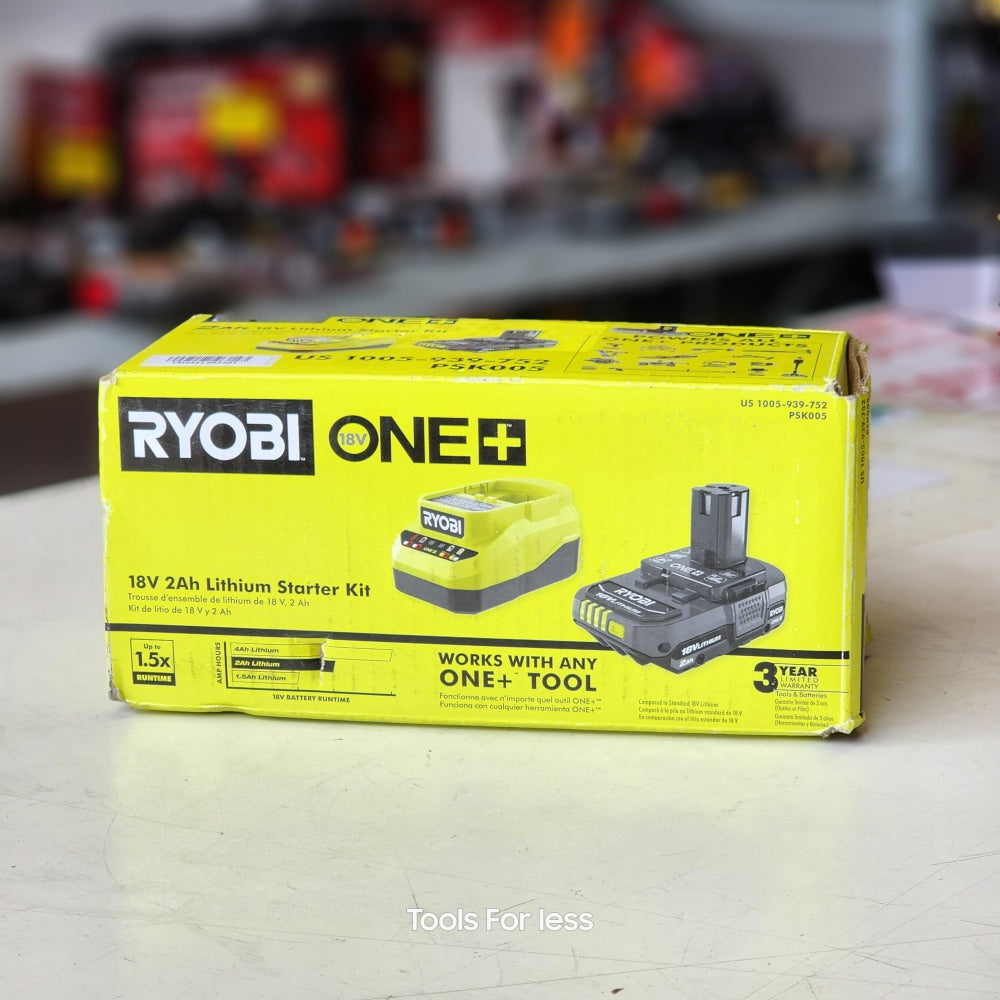 ONE + 18V Lithium-ion 2.0Ah Compact Battery and charger
