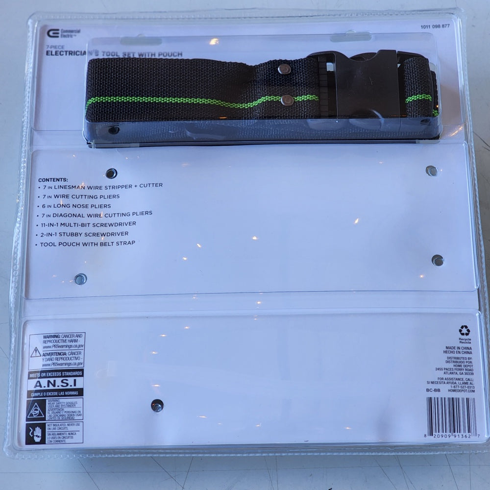 7-Piece Electrician's Tool Set With Pouch