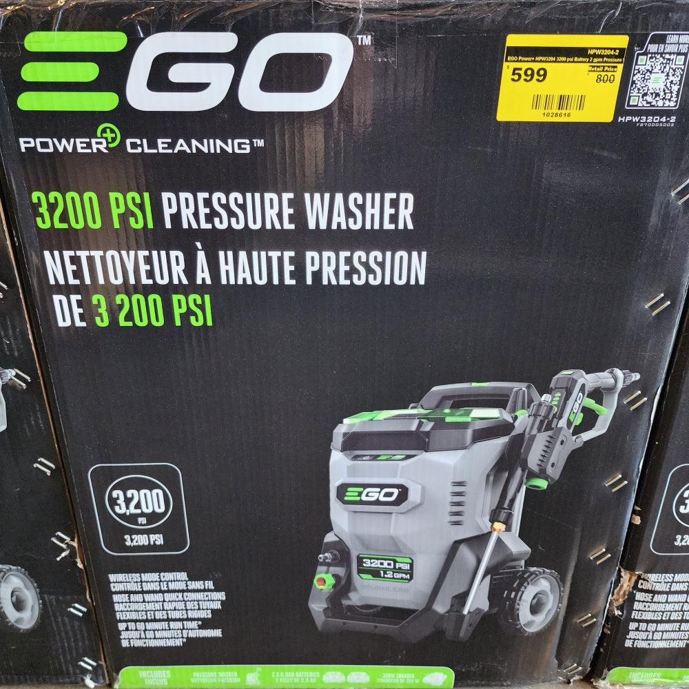 EGO Power+ 3200 PSI 2 GPM Pressure Washer w/ (2) 6Ah Batteries