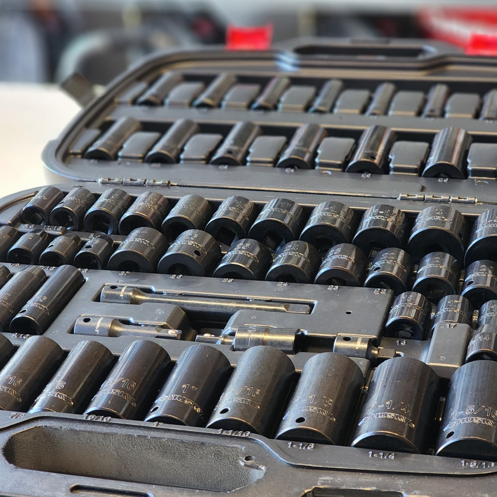 1/2 in Drive SAE/Metric 6-Point Impact Socket Set 64-Piece