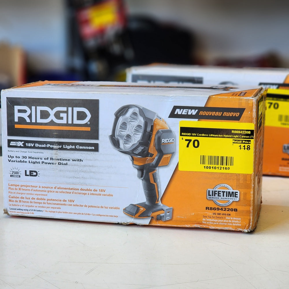 18V Cordless Lithium-ion Hybrid Light Cannon