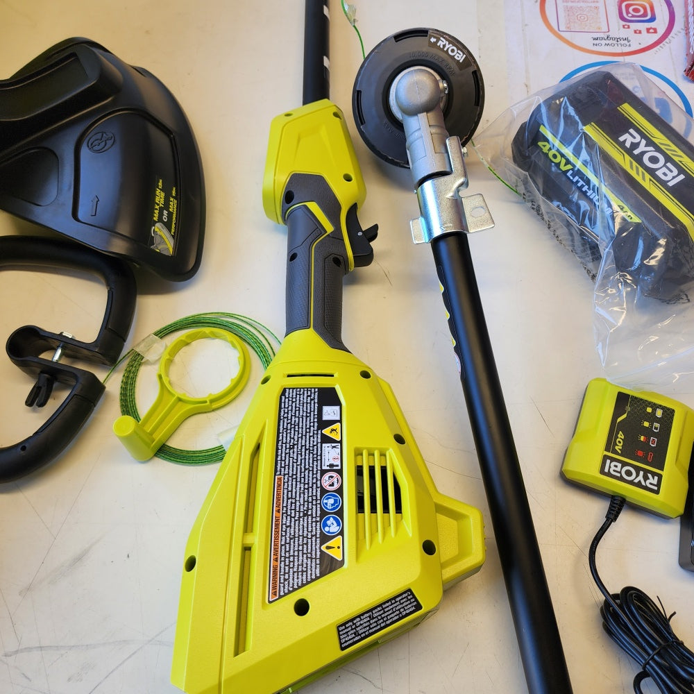 40V 15 in. Expand-It Cordless Battery Attachment Capable String Trimmer with 4.0 Ah Battery and Charger (RY40ST01K)