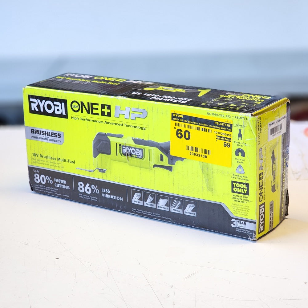 One + HP 18V Brushless Cordless oscillating Multi-Tool