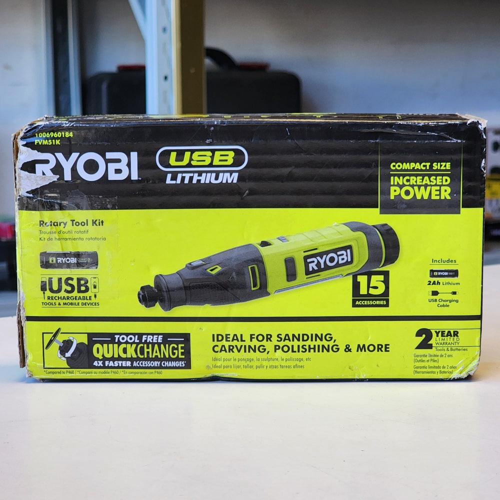 USB Lithium Rotary Tool Kit with 2.0 Ah USB Lithium Battery
