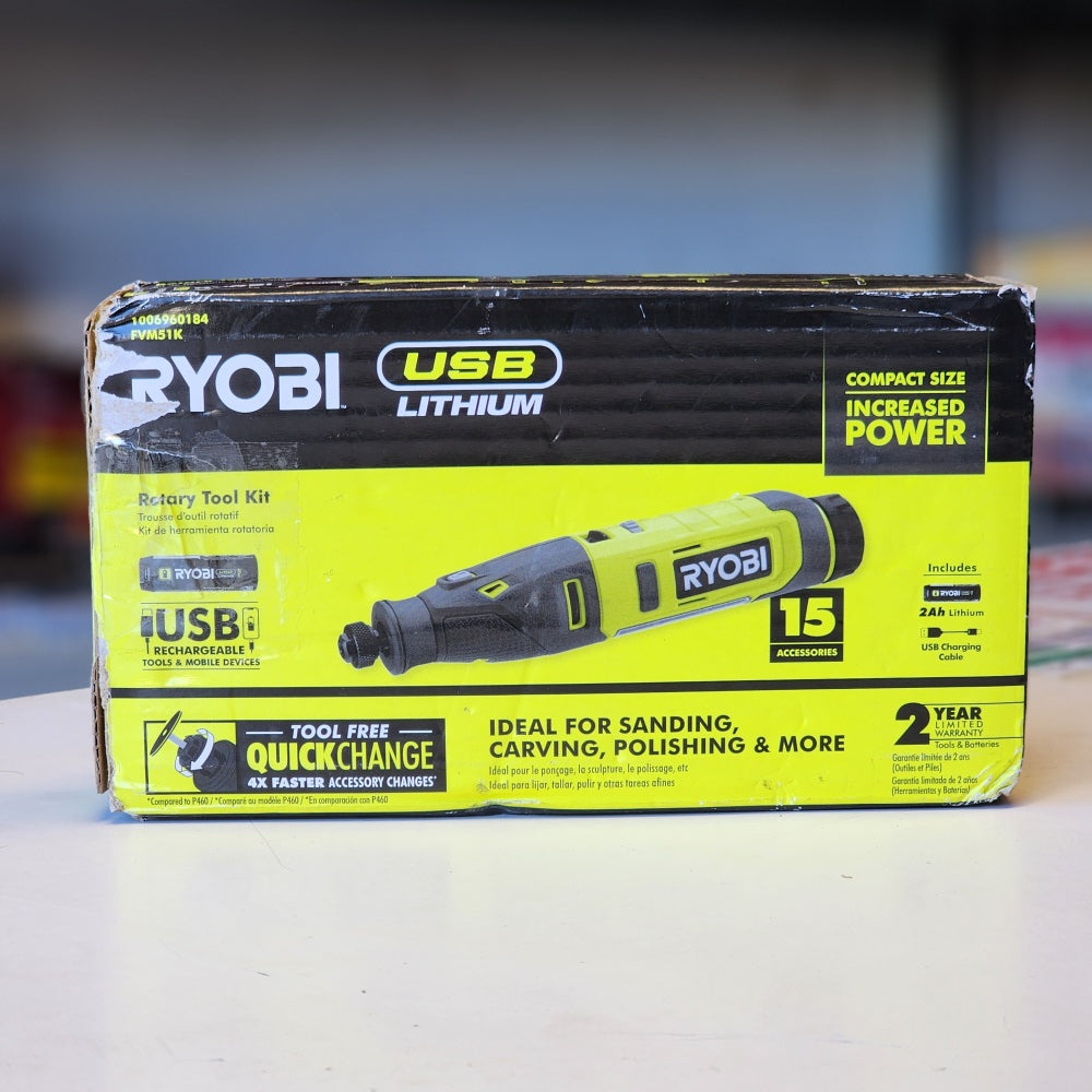 USB Lithium Rotary Tool Kit with 2.0 Ah USB Lithium Battery