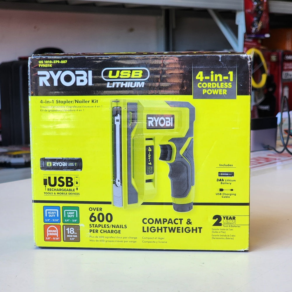 USB Lithium Cordless Craft 4-in-1 Stapler / Nailer Kit