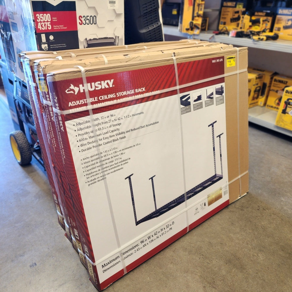 Adjustable Height Garage Overhead Ceiling Storage Rack