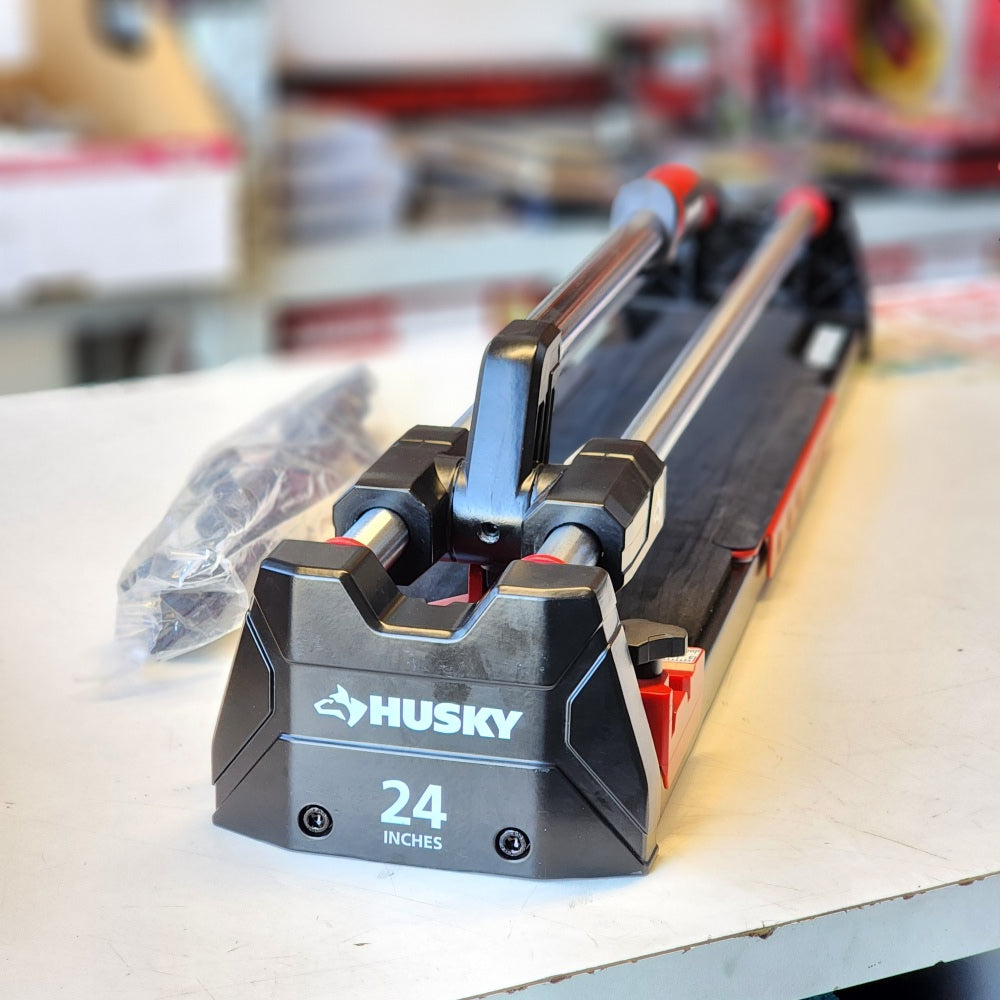 24 in. Tile Cutter With Tungsten Carbide Blade And Adjustable Gauge