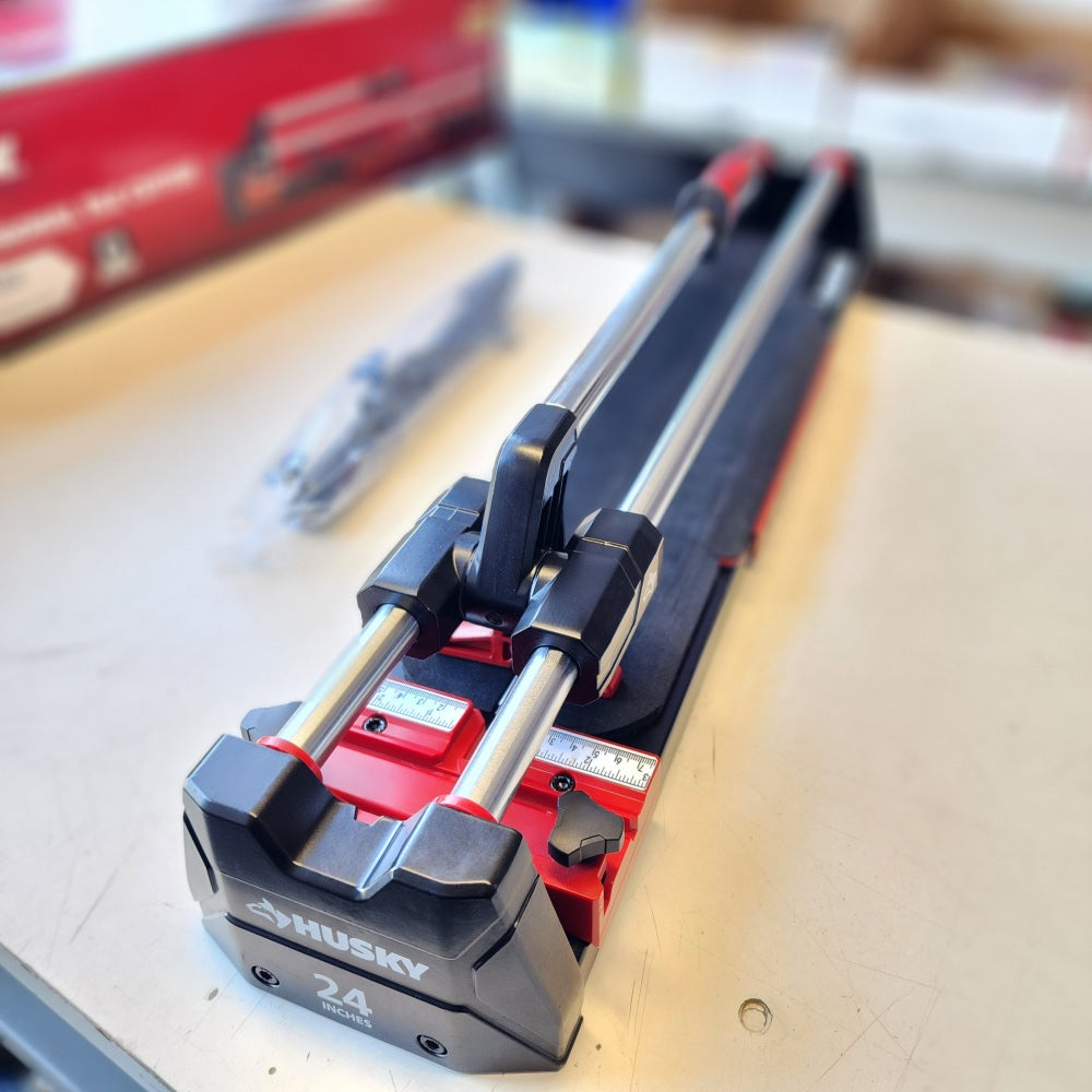 24 in. Tile Cutter With Tungsten Carbide Blade And Adjustable Gauge