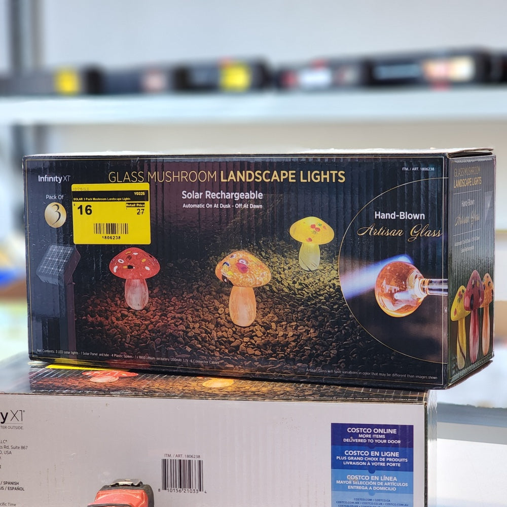 3Pack Mushroom Landscape Light