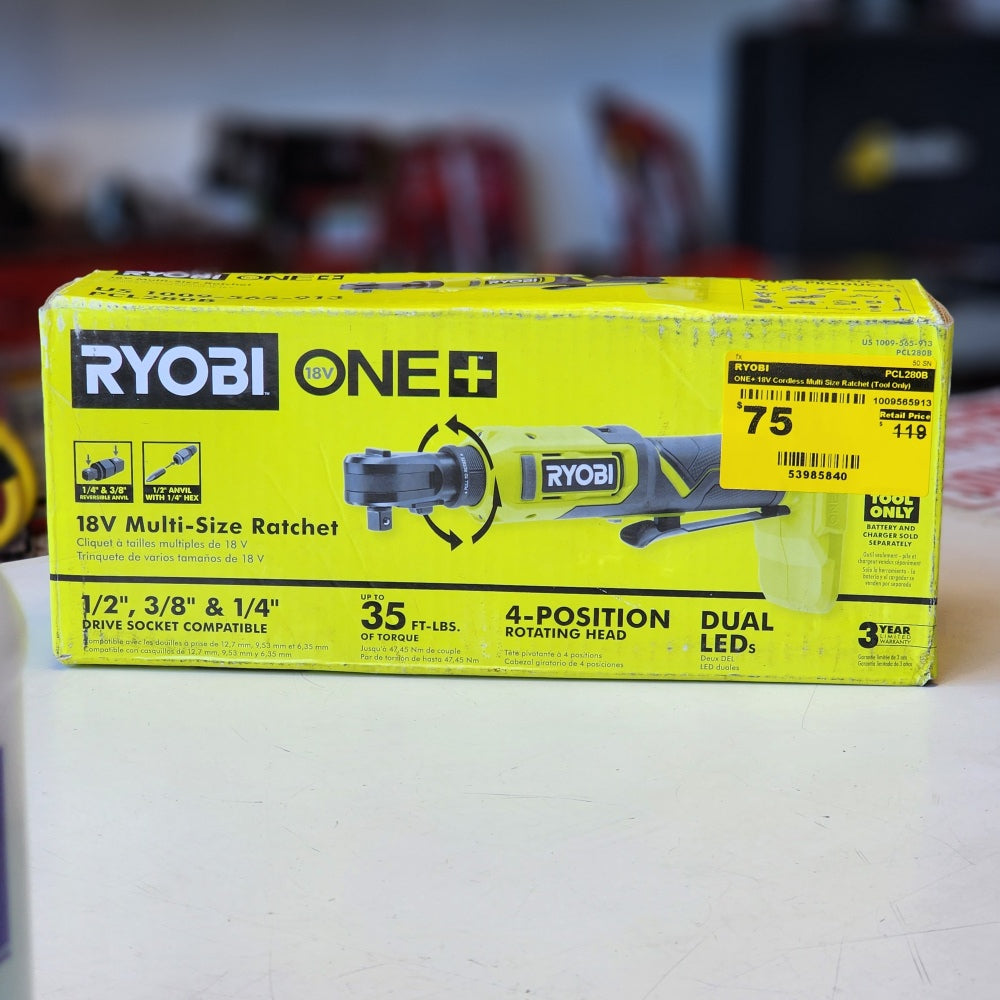 ONE + 18V Cordless Multi Size Ratchet (tool only)