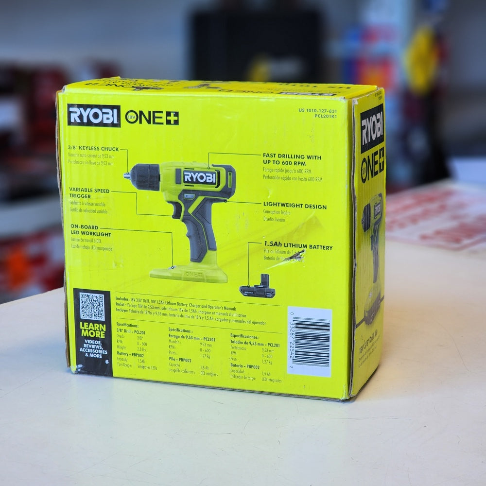 ONE + 18V Cordless 3/8 in. Drill/Driver Kit With 1.5Ah battery