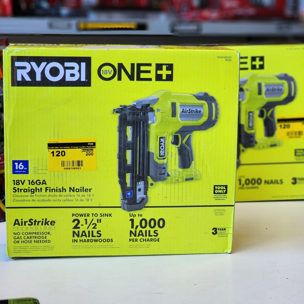 ONE + 18V Air Strike 16-Gauge Cordless Finish Nailer