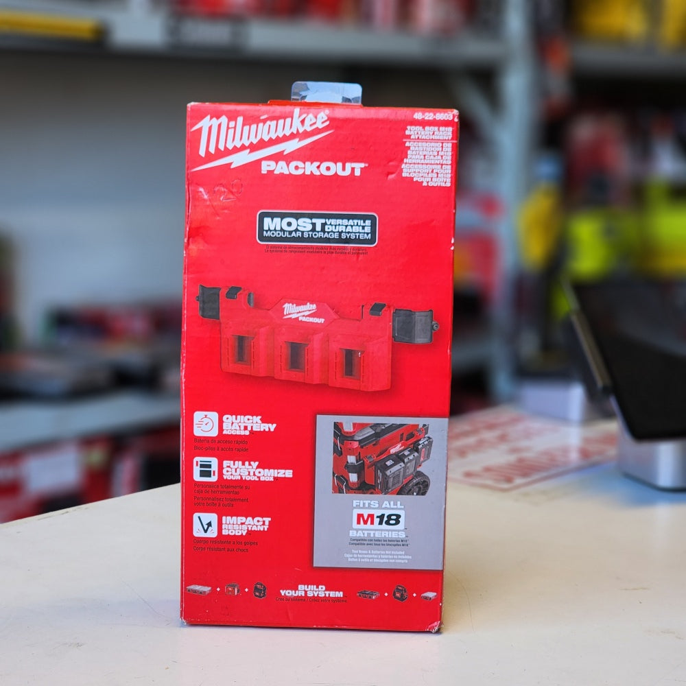 Packout M18 Battery Tool Box Rack Attachments