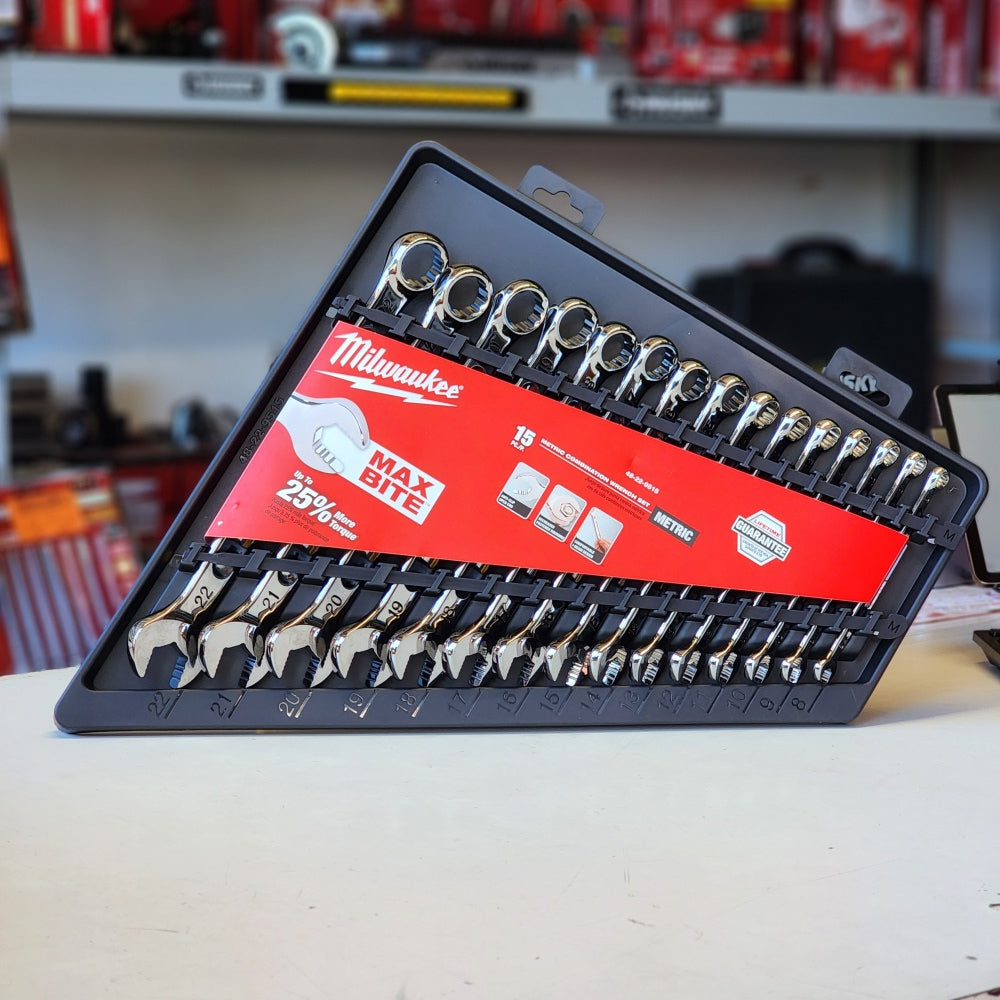 Combination Metric Wrench Mechanics Tool Set (15-Piece)