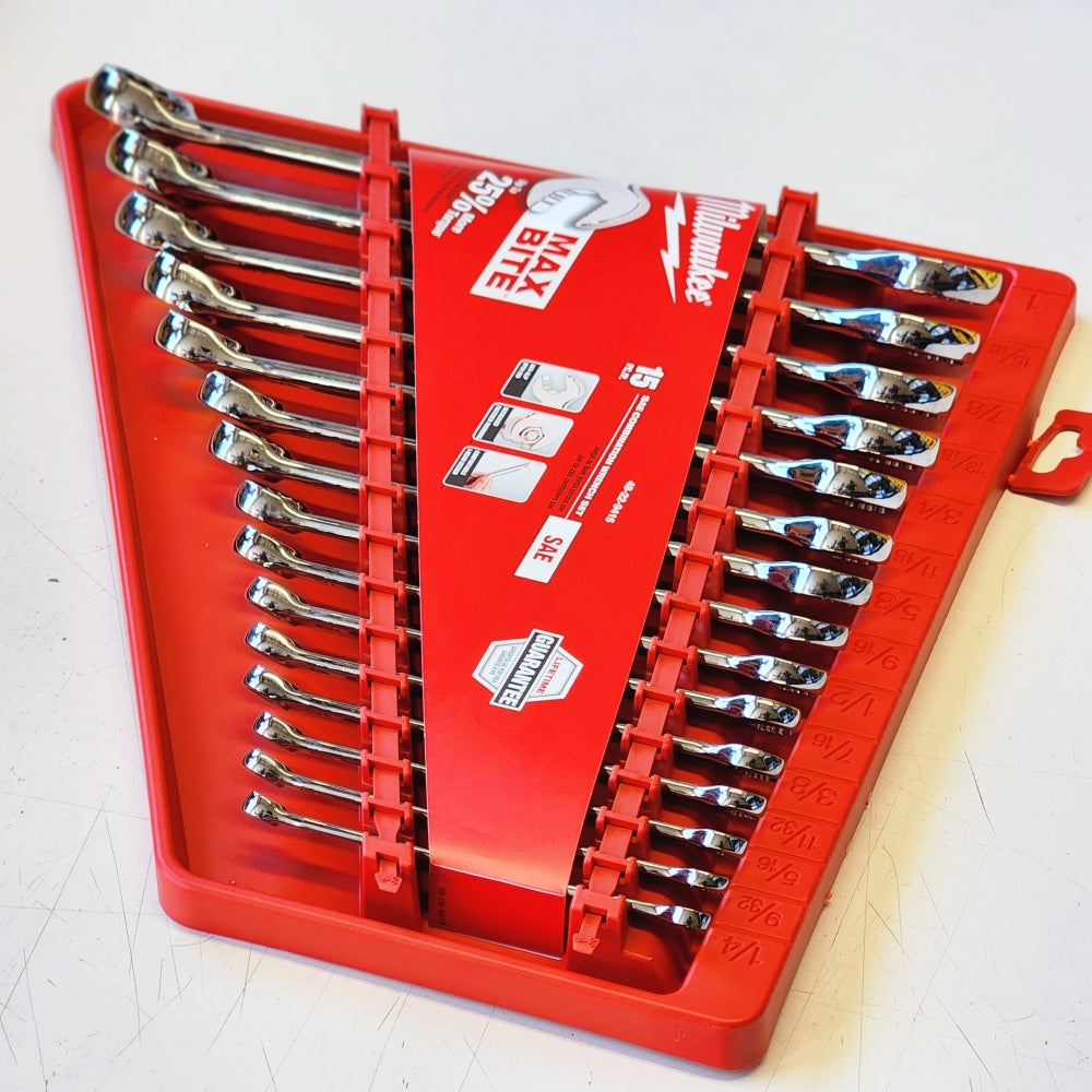 Combination SAE Wrench Mechanics Tool Set (15-piece)
