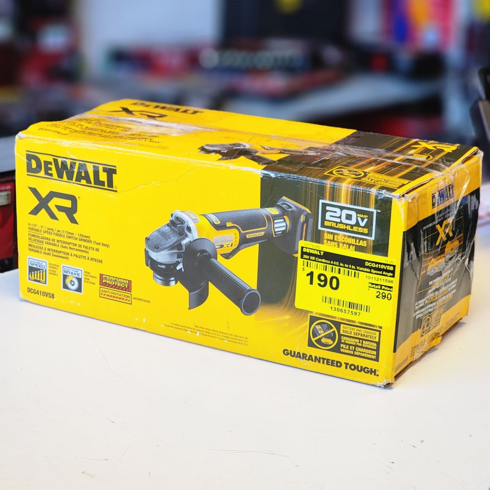 20V XR Cordless 4-1/2. in. to 5in. Variable Speed Angle