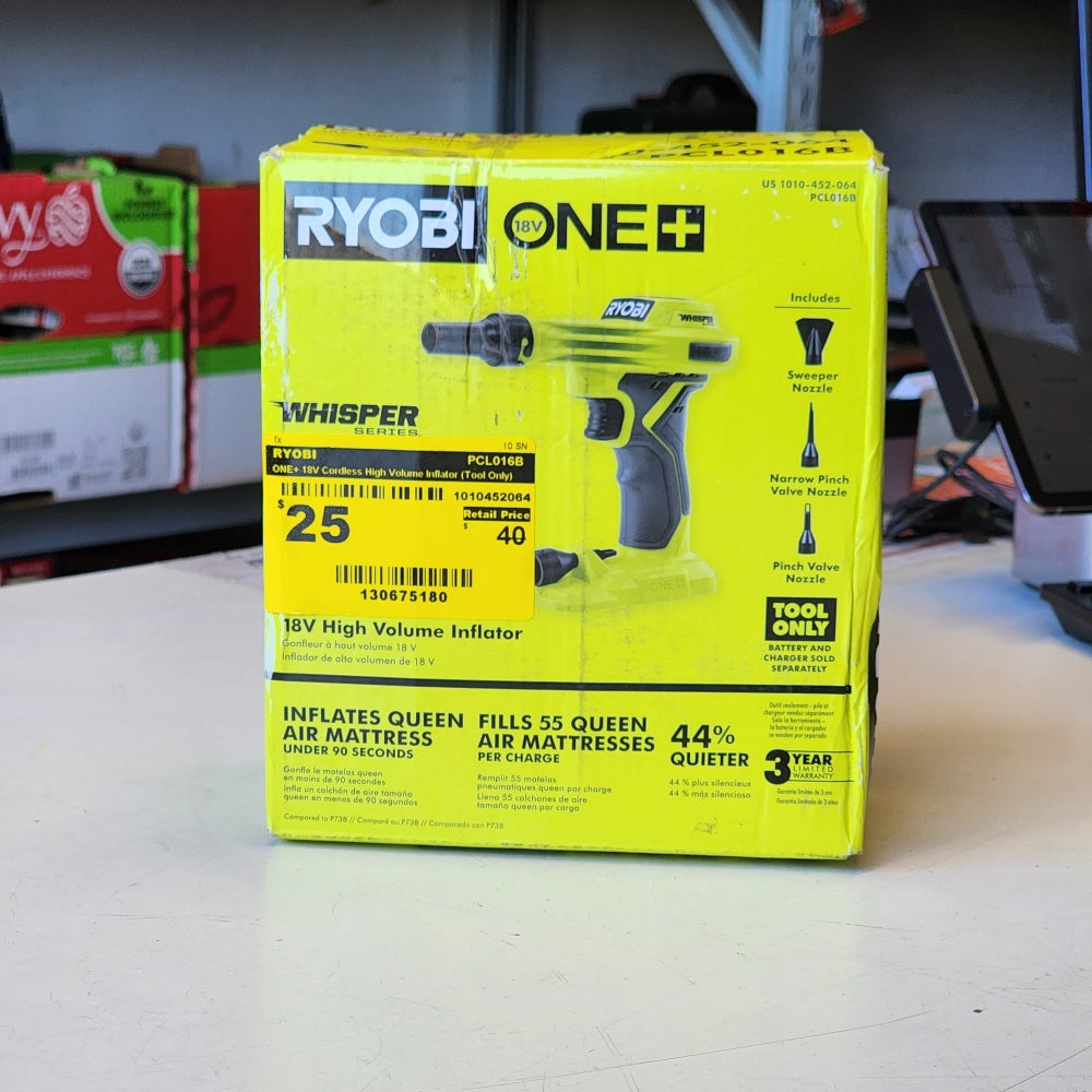 ONE+18V Cordless High Volume Inflator (Tool Only)