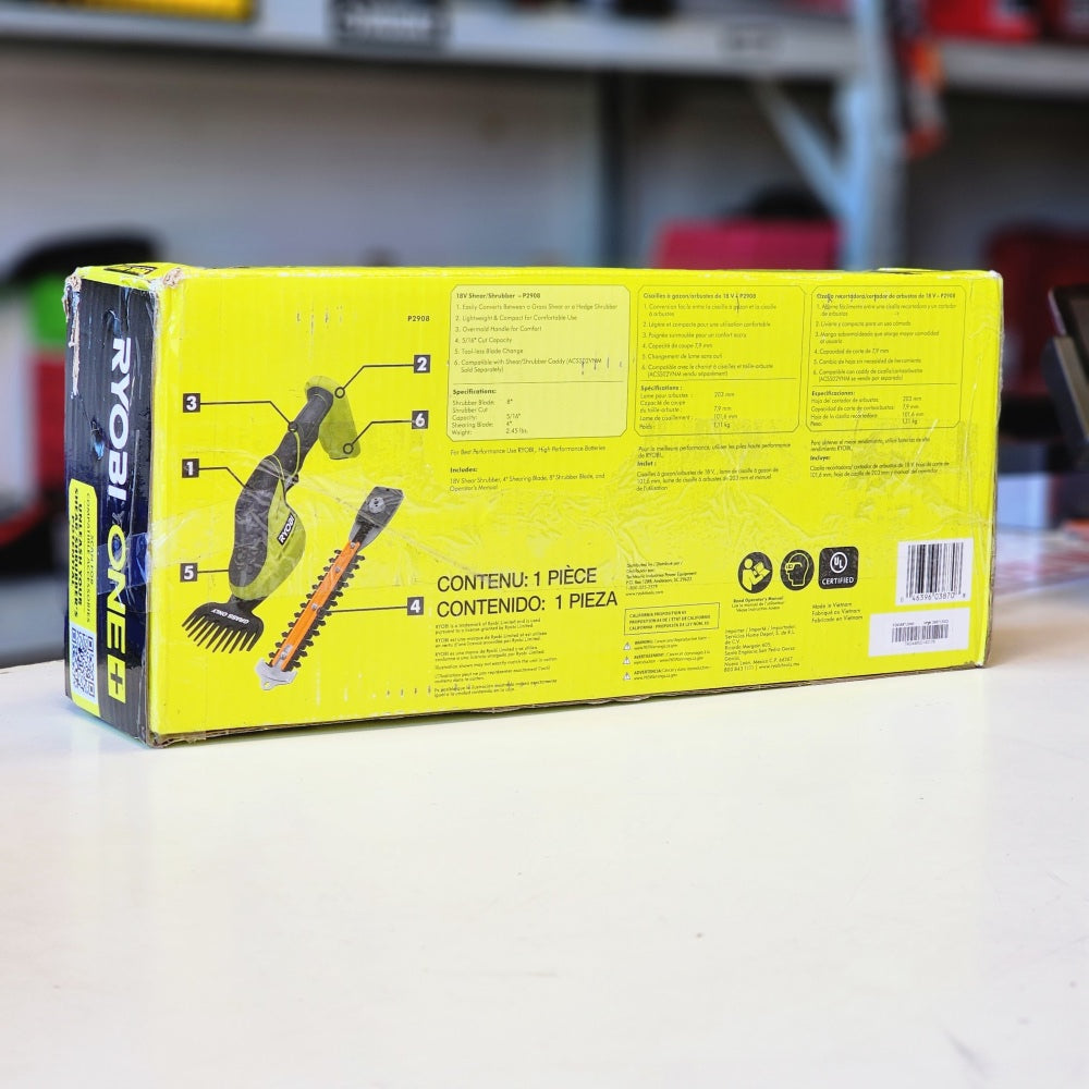 One + 18V Cordless Grass Shear and Shrubber Trimmer