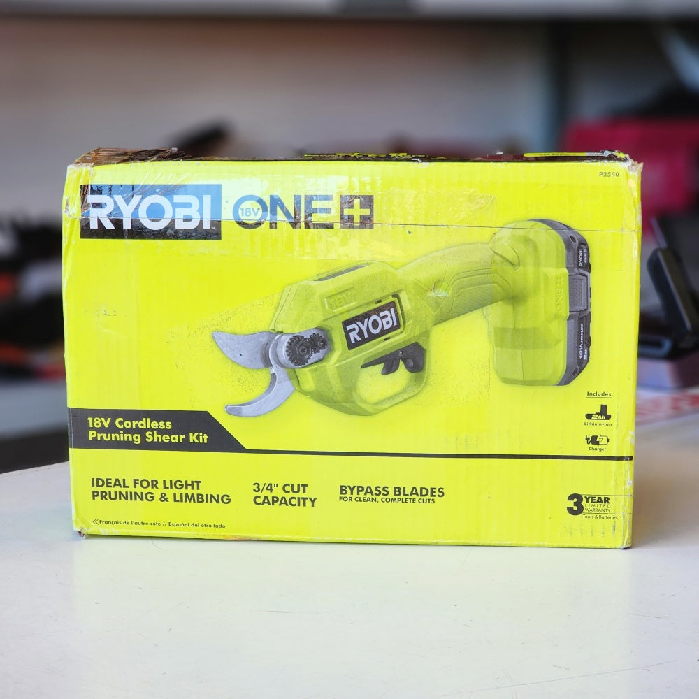 One + 18V Cordless Pruner With 2.0 Ah Battery and Charger