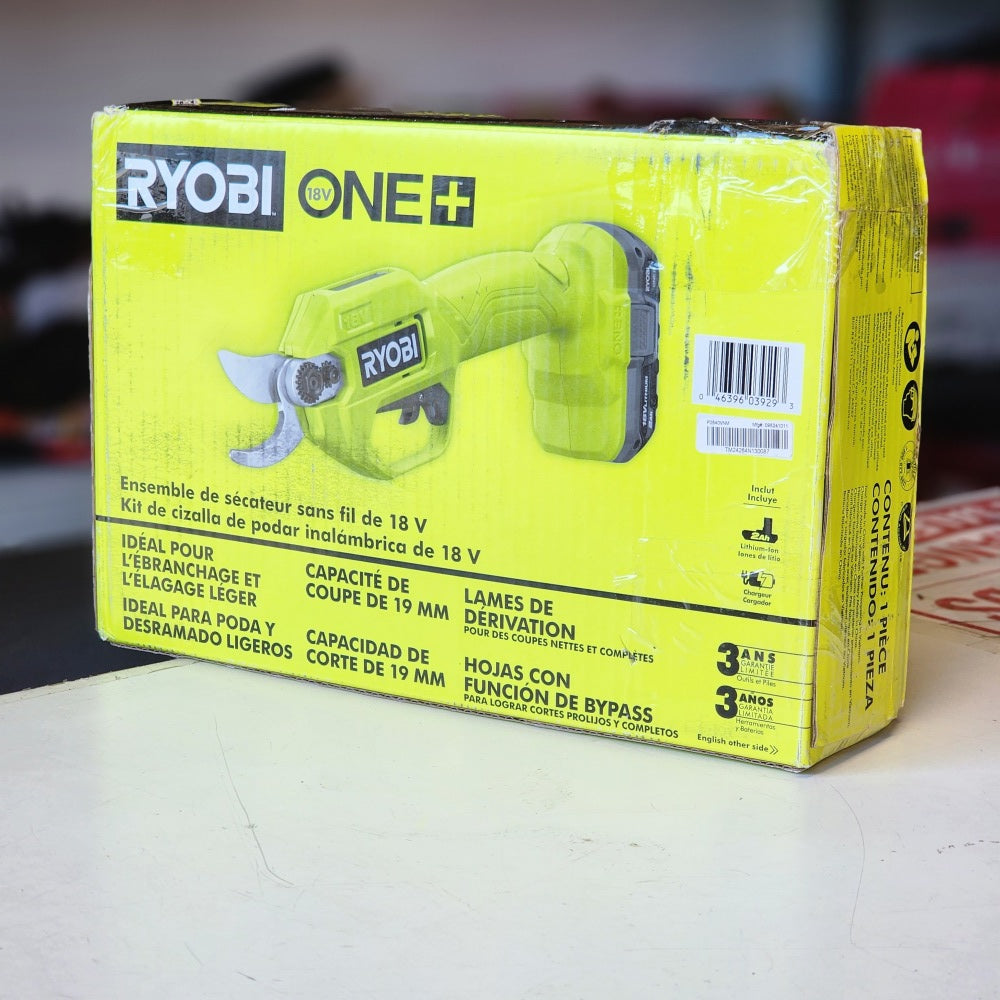 One + 18V Cordless Pruner With 2.0 Ah Battery and Charger