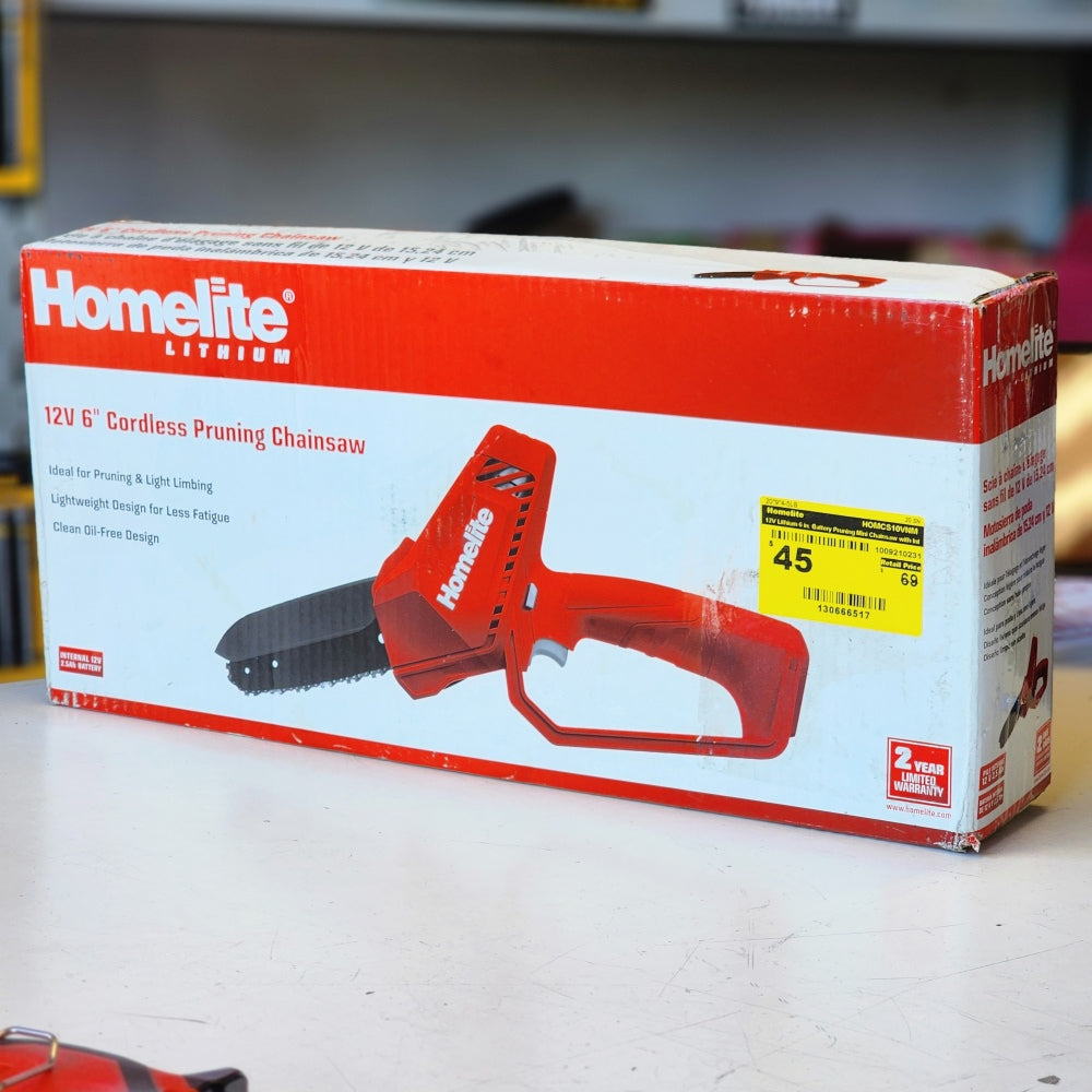 12V Lithium 6 in. Battery Pruning Mini ChainSaw
