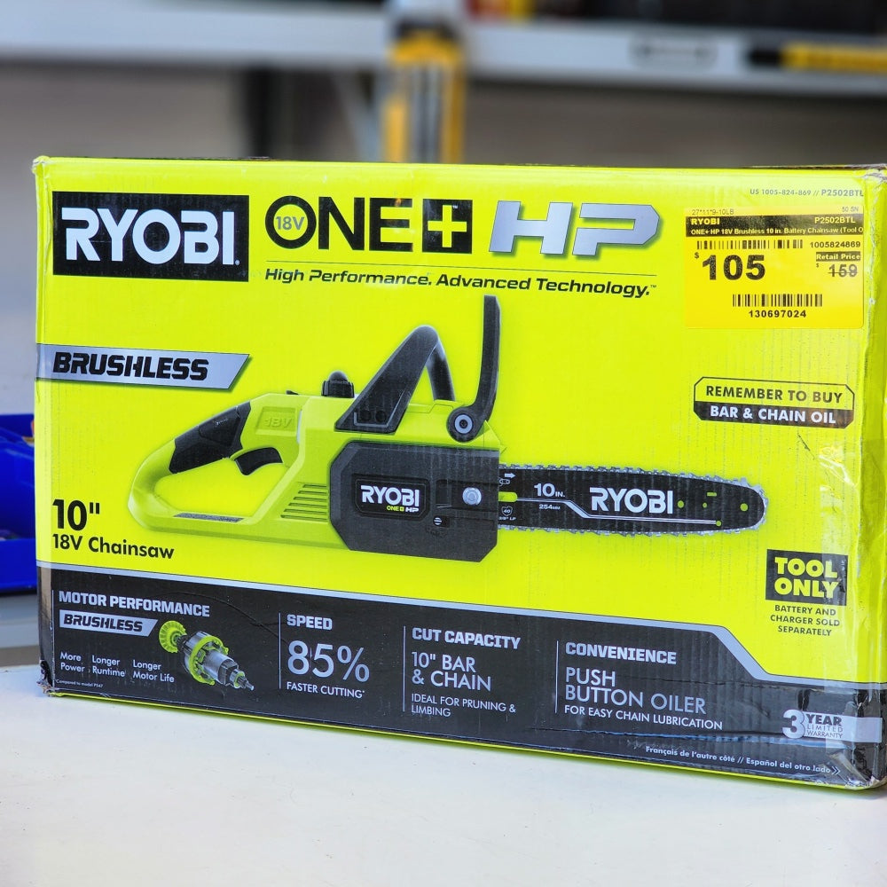 One+ HP 18V Brushless 10in. Battery Chainsaw (Tool Only)