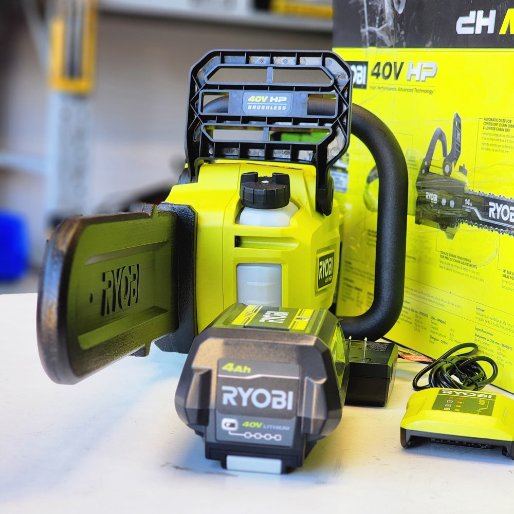 40V HP Brushless 14 in. Battery Chainsaw with 4.0 Ah Battery and Charger