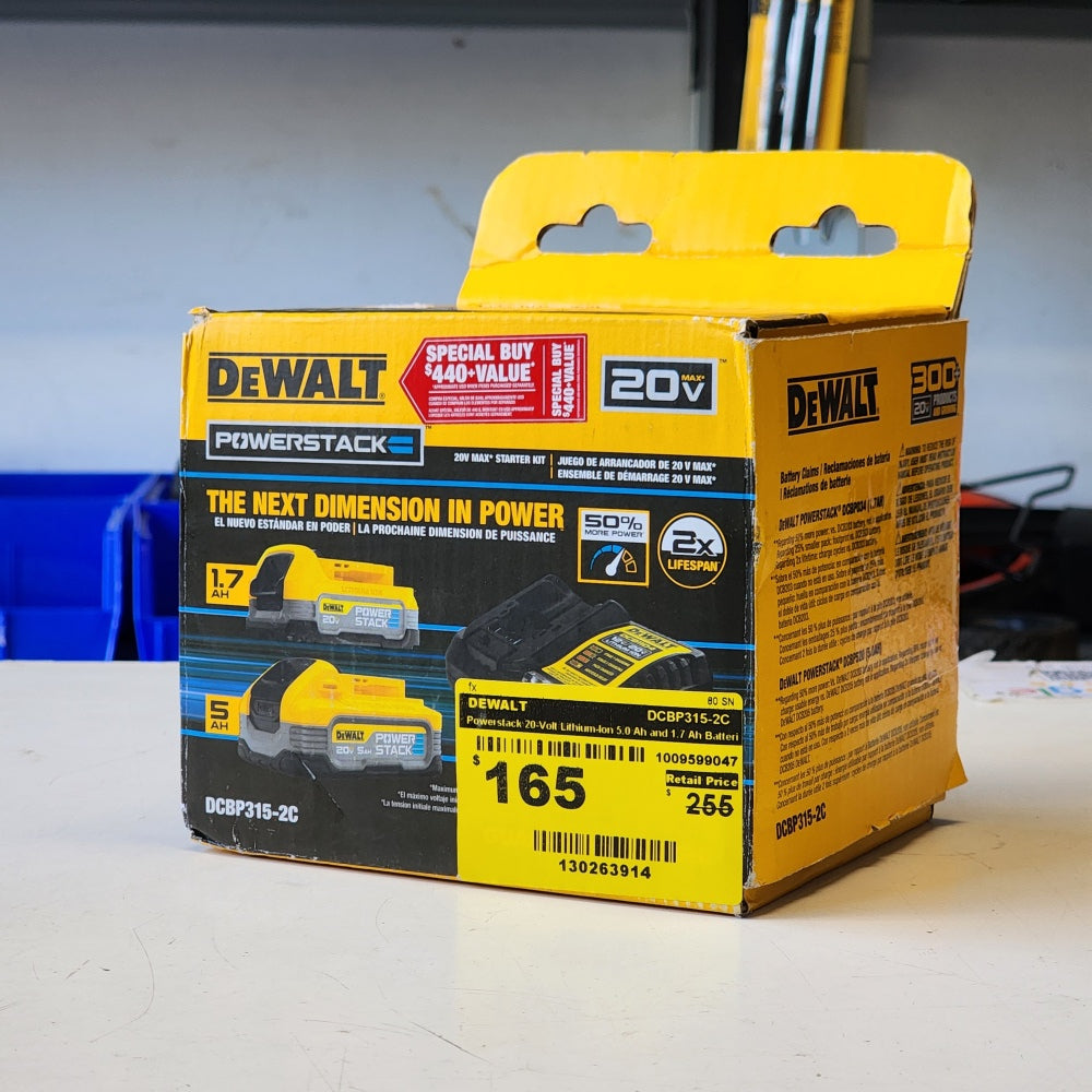 PowerStack 20-Volt Lithium-ion 5.0Ah and 1.7Ah Batteries