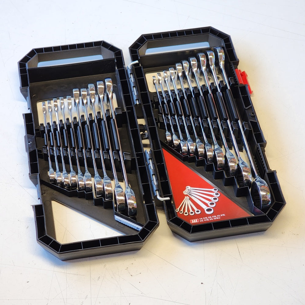 72-Tooth Ratcheting SAE/MM Combination Wrench Set (20-Piece)