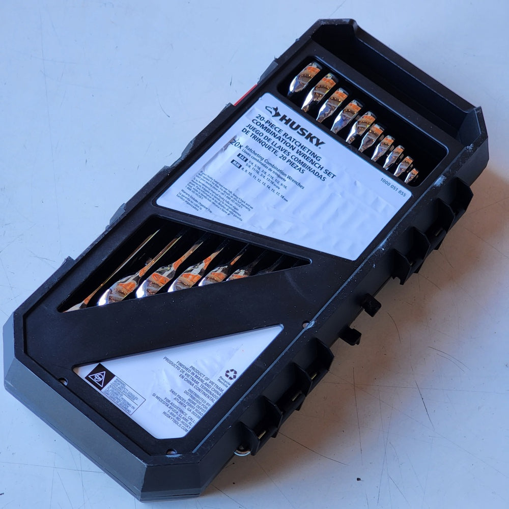 72-Tooth Ratcheting SAE/MM Combination Wrench Set (20-Piece)