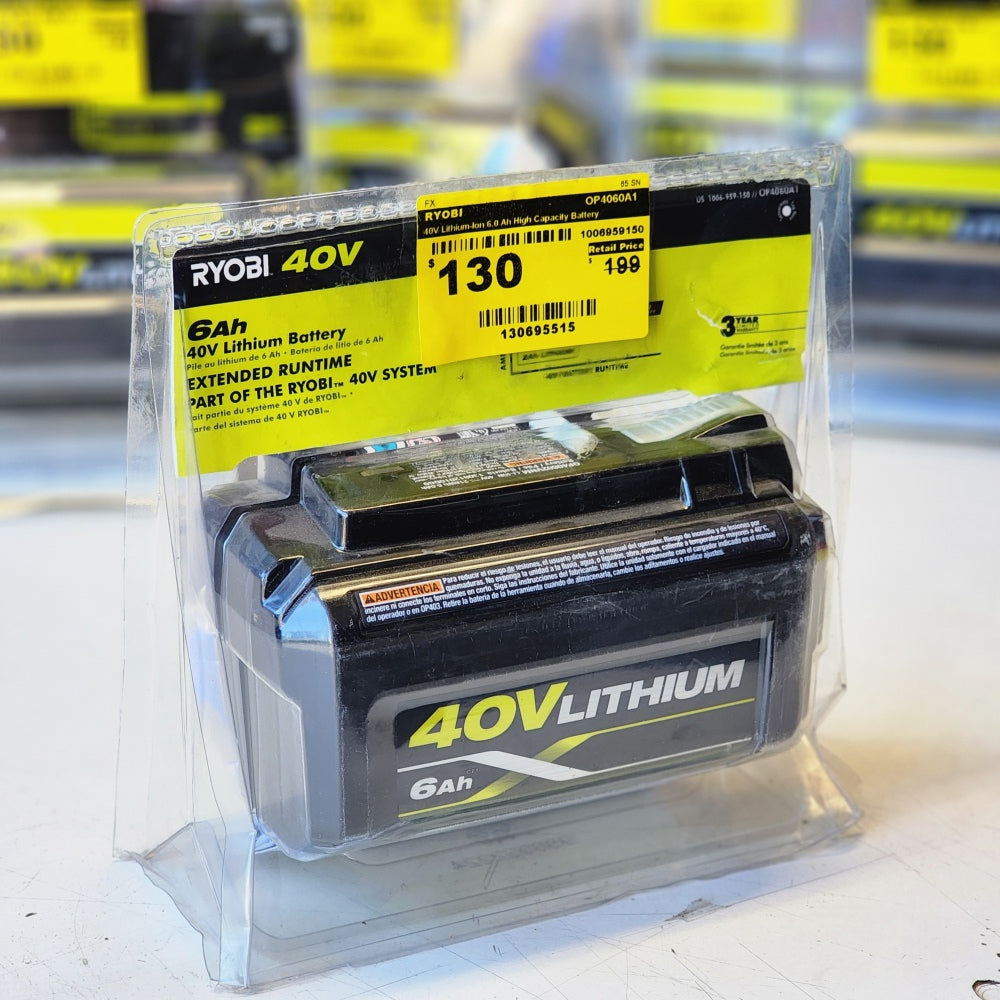 40V Lithium-ion 6.0 Ah High Capacity battery
