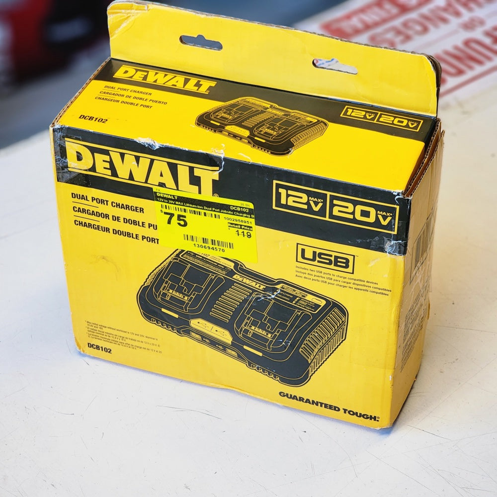 12V to 20V MAX Lithium-ion Dual Port Jobsite Charging