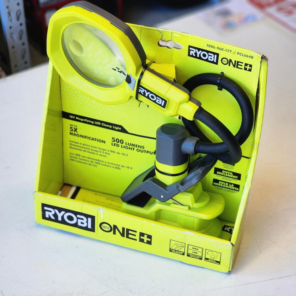 One + 18V Led Magnifying Clam Light (Tool Only)