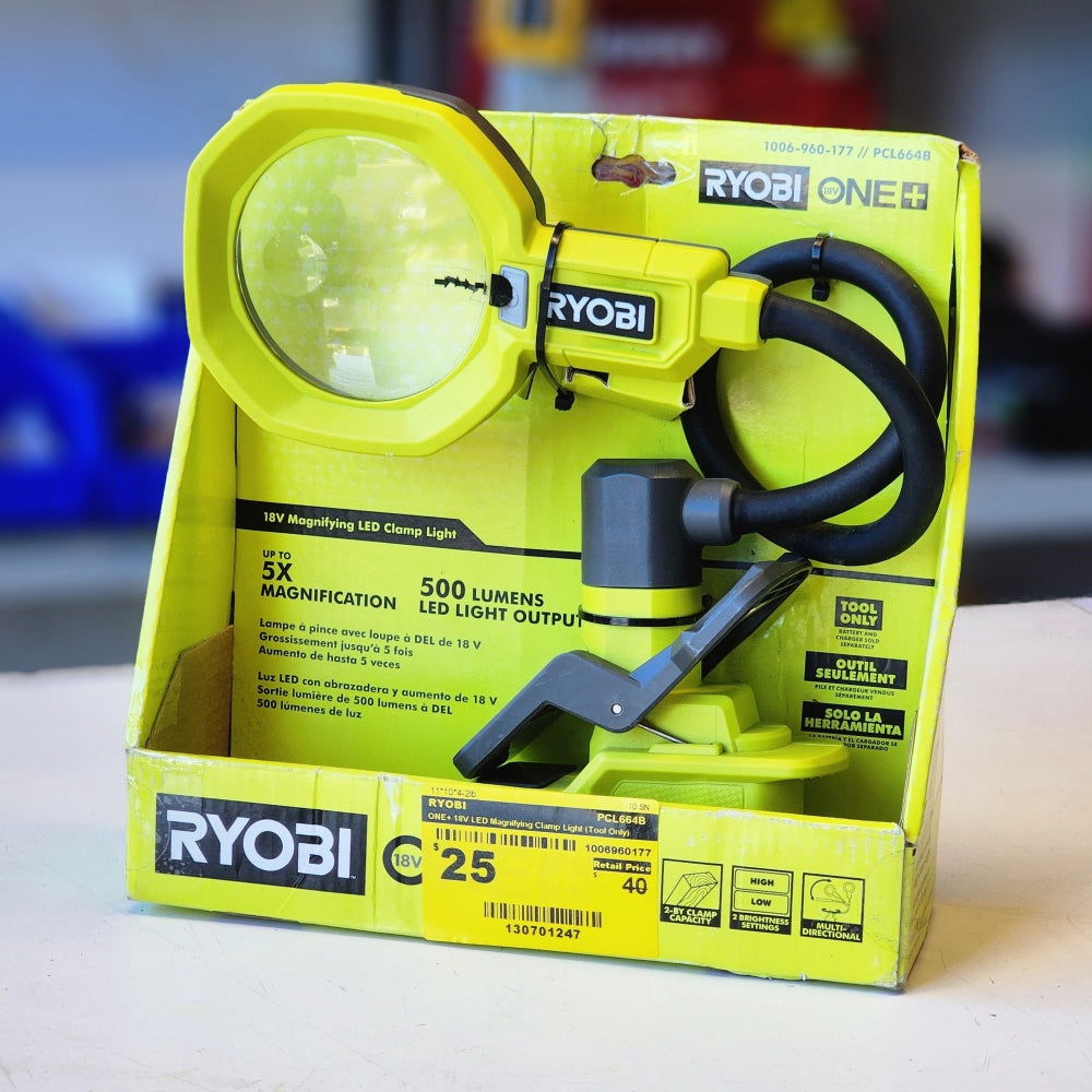 One + 18V Led Magnifying Clam Light (Tool Only)
