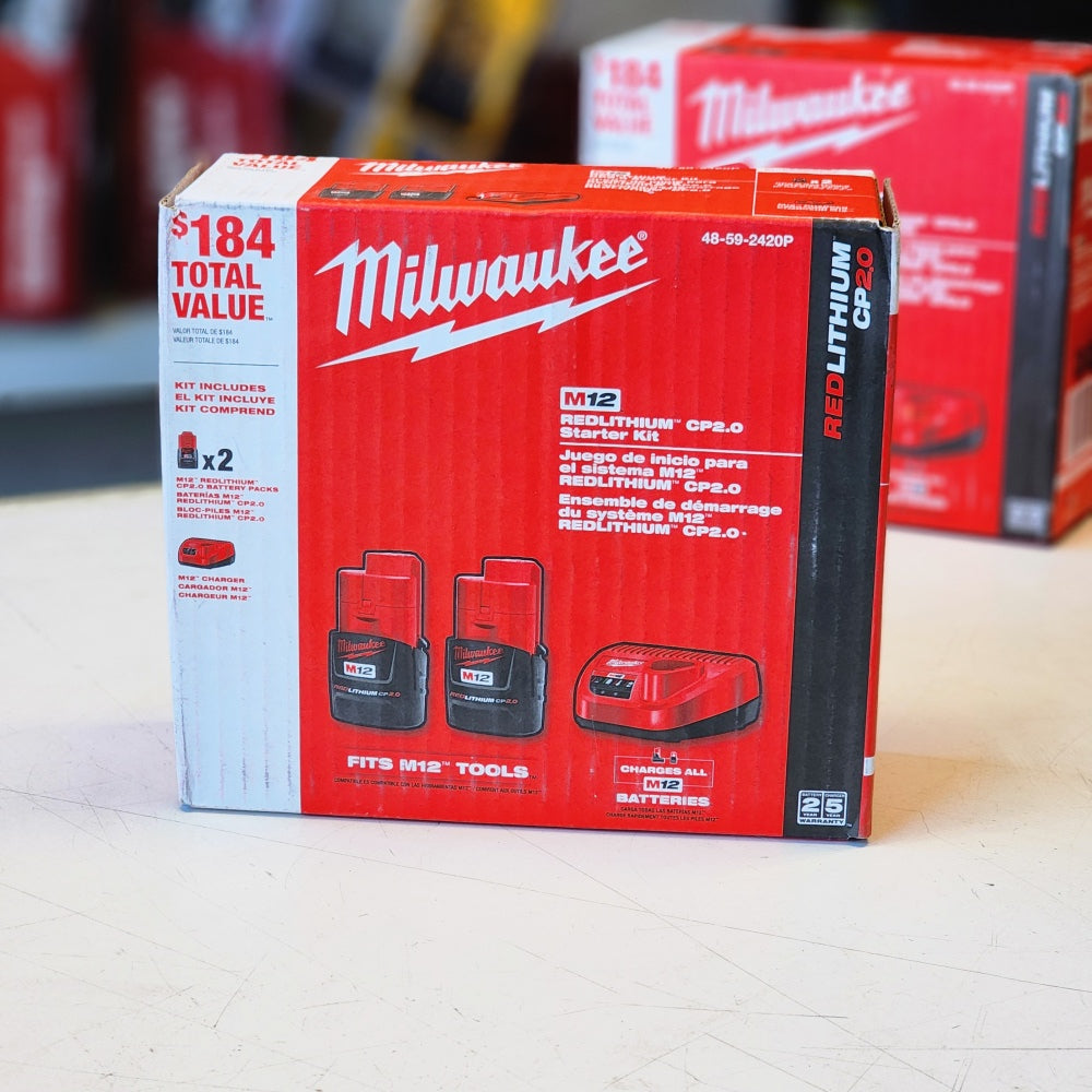 M12 12V Lithium-ion Compact 2.0 Ah Battery Pack (2-Pack)