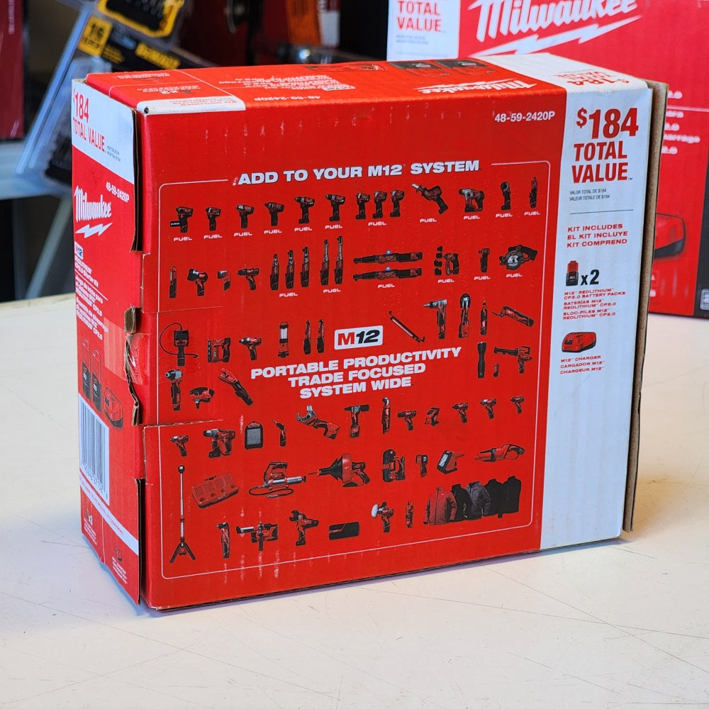 M12 12V Lithium-ion Compact 2.0 Ah Battery Pack (2-Pack)