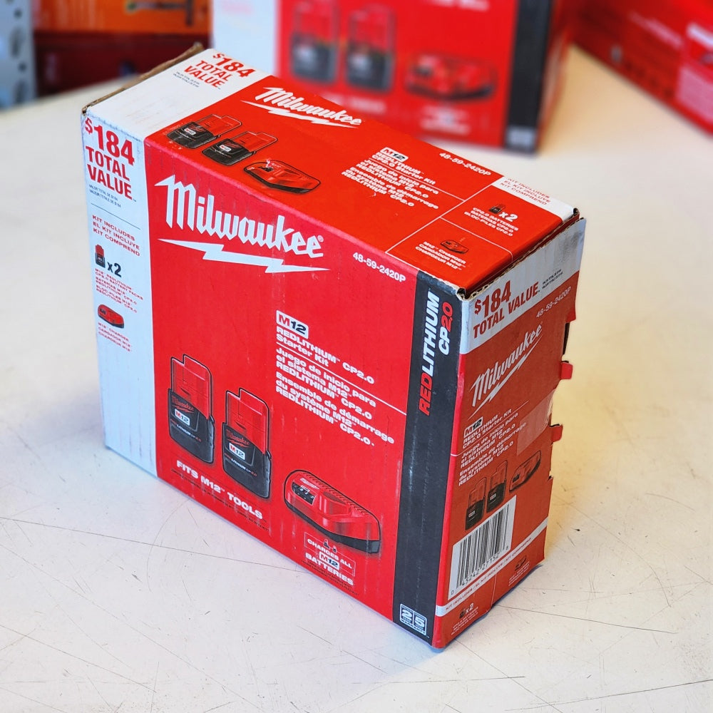 M12 12V Lithium-ion Compact 2.0 Ah Battery Pack (2-Pack)