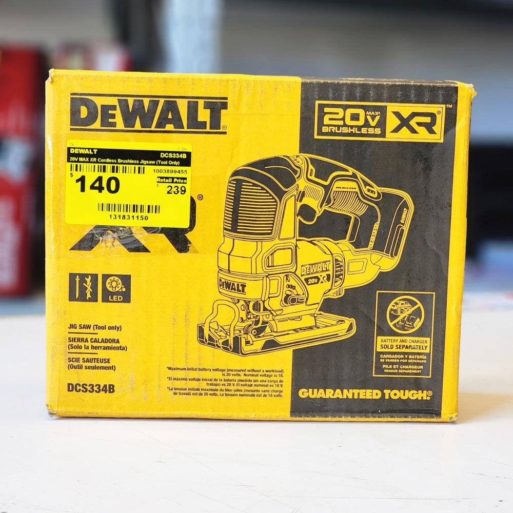 20V MAX XR Cordless Brushless Jigsaw (Tool Only)