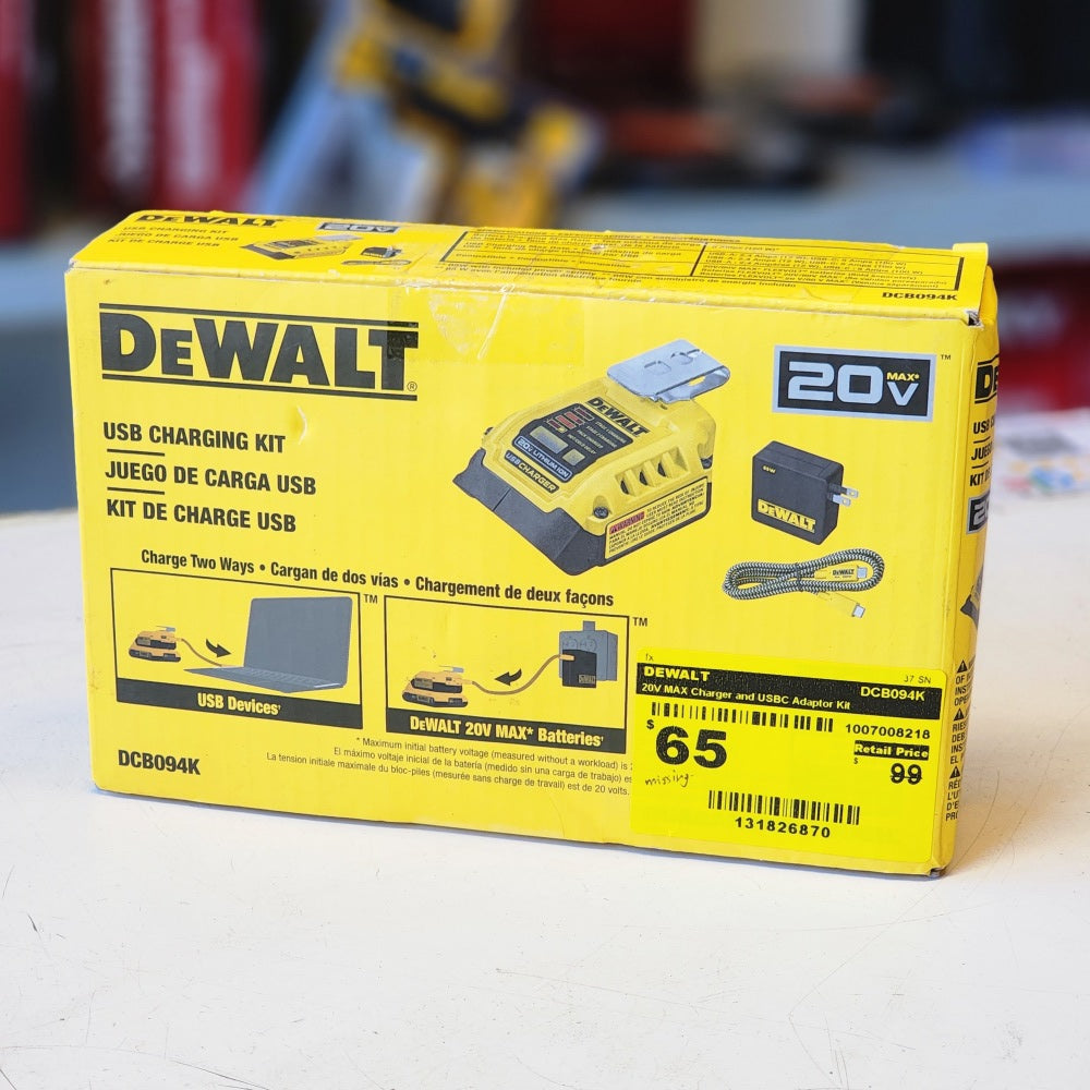 20V MAX Charger and USBC Adaptor Kit