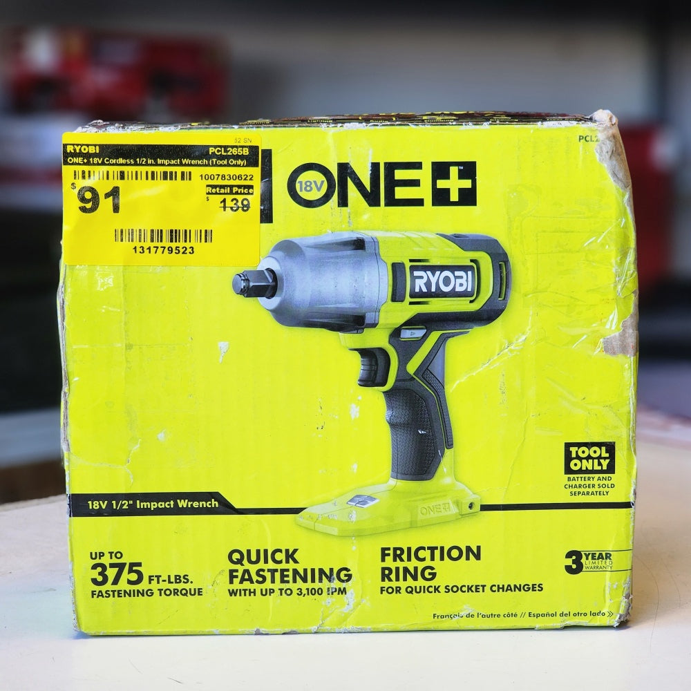 ONE + 18V Cordless 1/2 in. Impact Wrench (Tool Only)