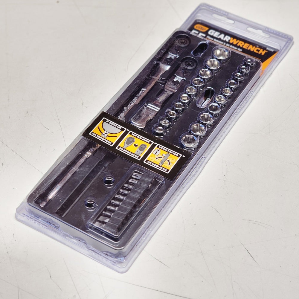 1/4 in. Drive 6-Point SAE/Metric Slim Flex-Head Ratchet