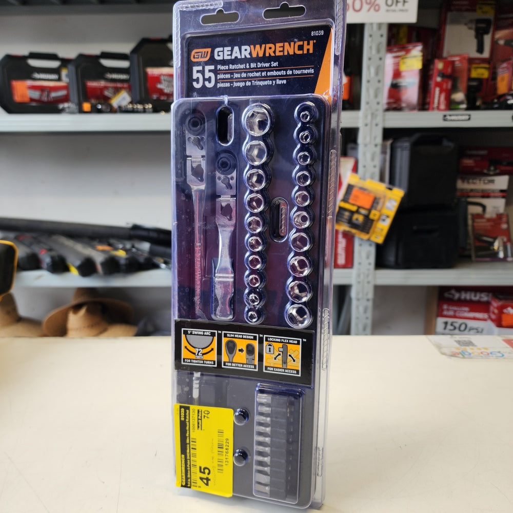 1/4 in. Drive 6-Point SAE/Metric Slim Flex-Head Ratchet