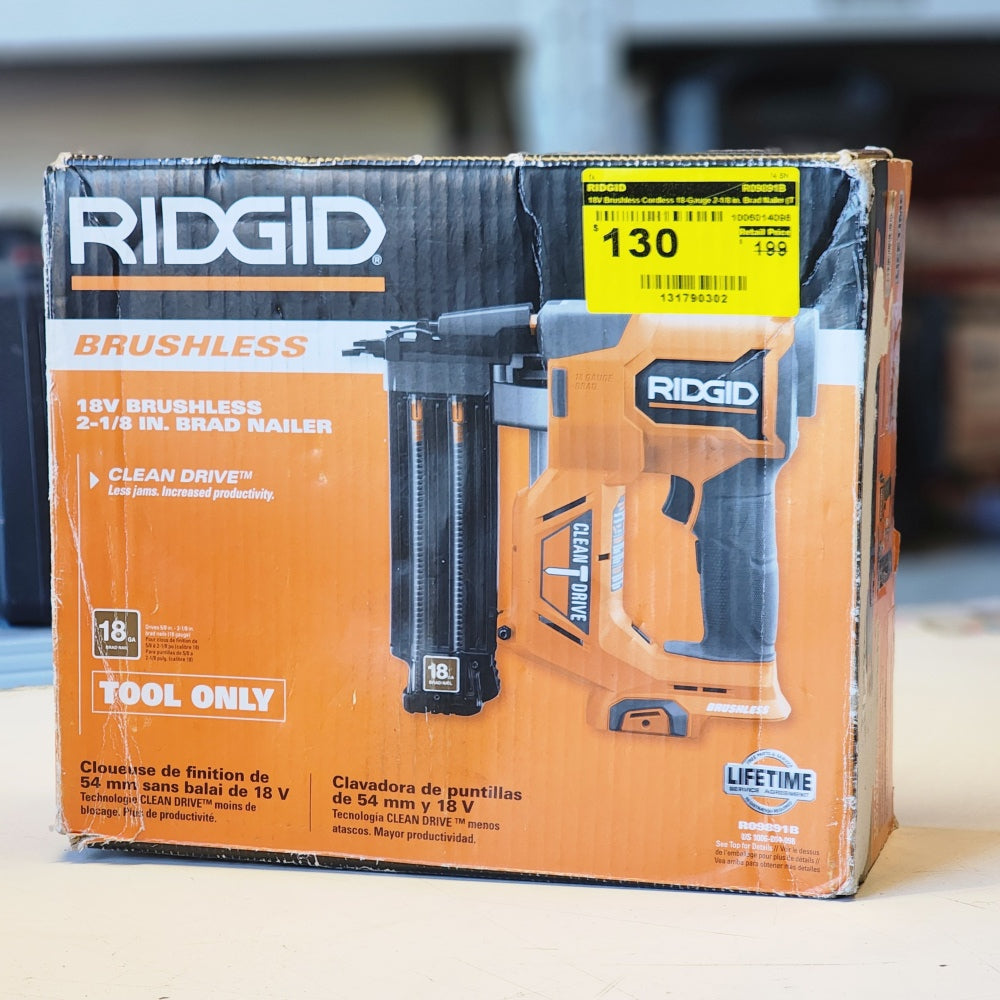 18V Brushless Cordless 18-Gauge 2-1/8 in. Brad Nailer (Tool Only)