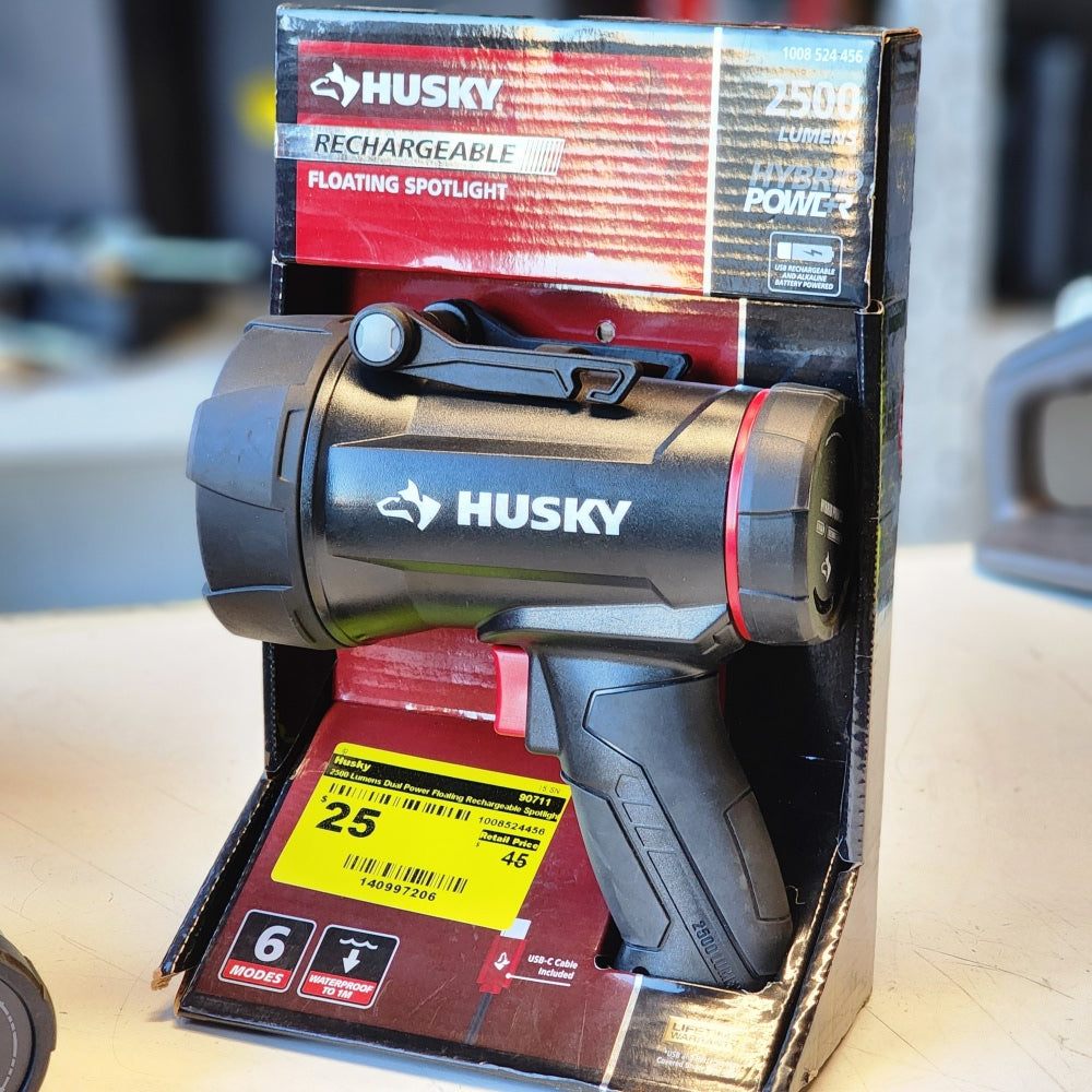 2500 Lumens Dual Power Floating Rechargeable Spotlight