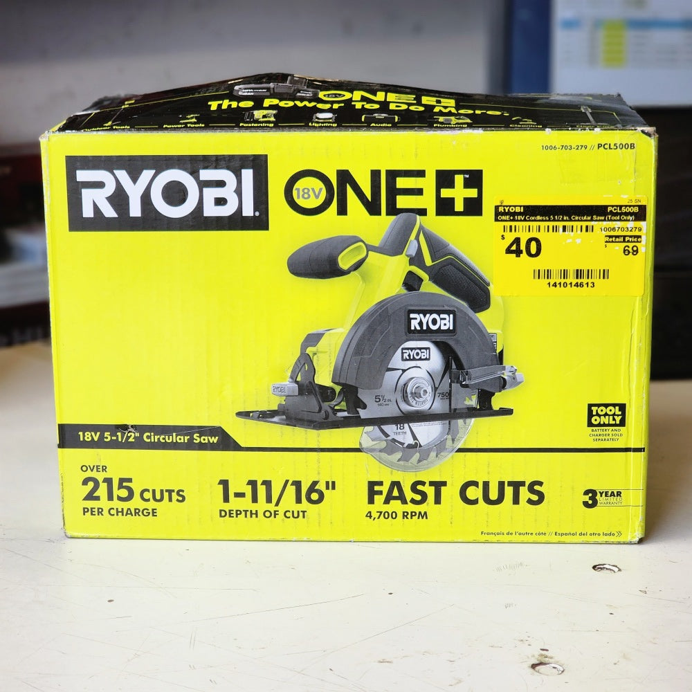ONE + 18V Cordless 5-1/2 in. Circular Saw (tool Only)