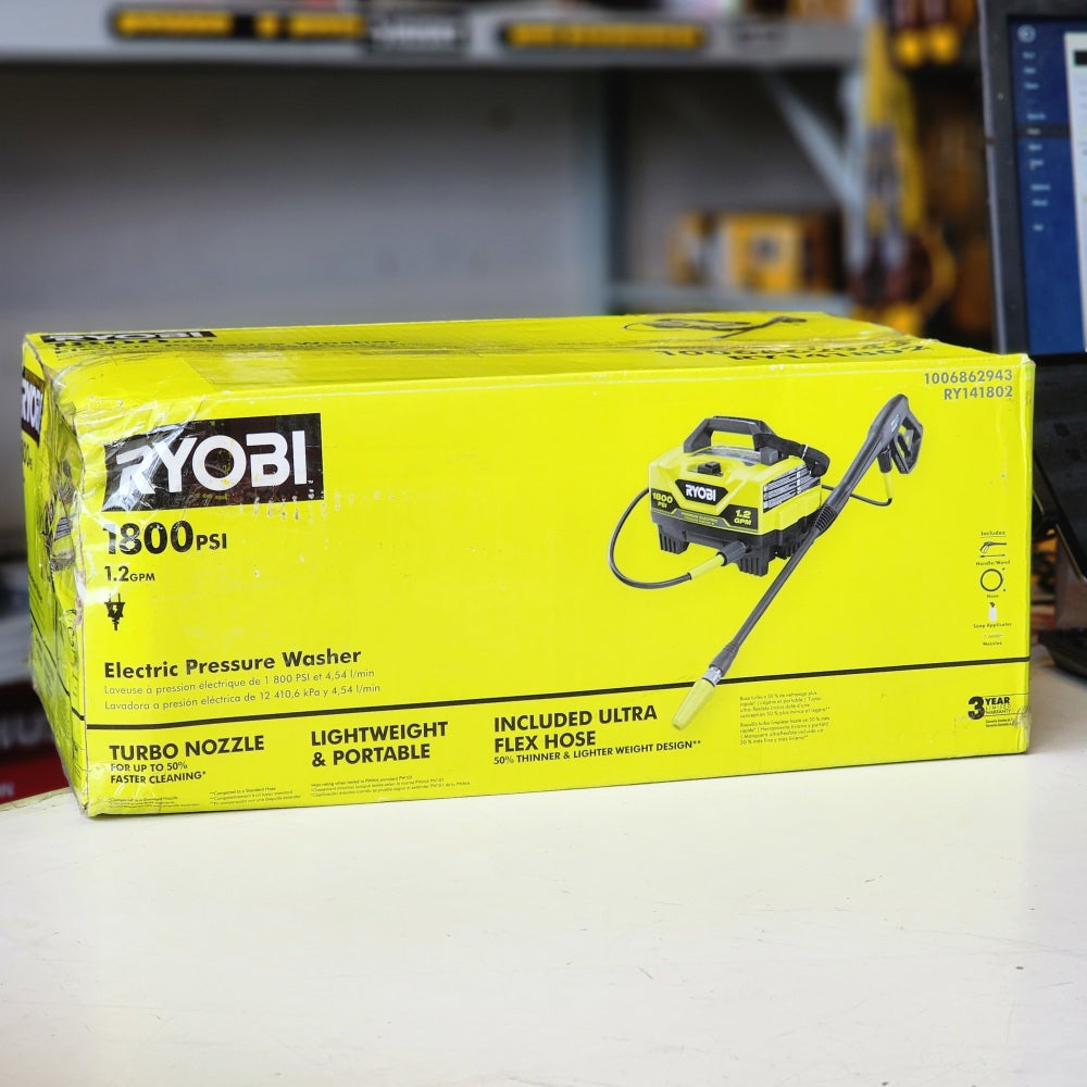 1800 PSI 1.2GPM Cold Water Corded Electric Pressure Washer