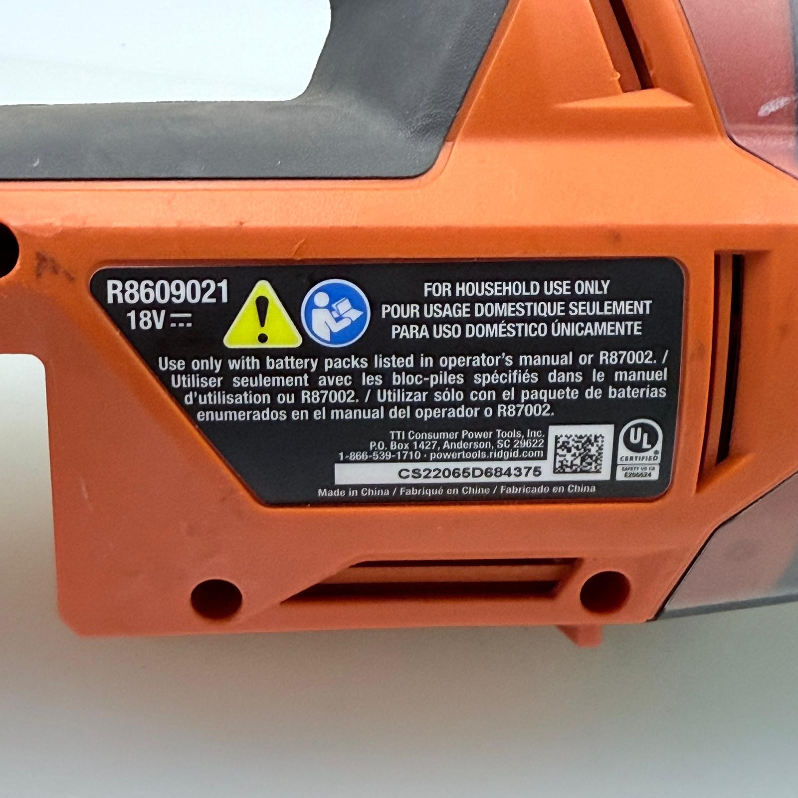 18V Cordless Hand Held Vacuum (Tool Only) (R8609021B)
